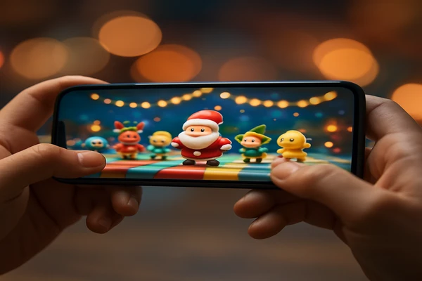 একজন স্মার্টফোন ব্যবহারকারী অনলাইন গেম খেলতে সহজে আনন্দ পাচ্ছেন