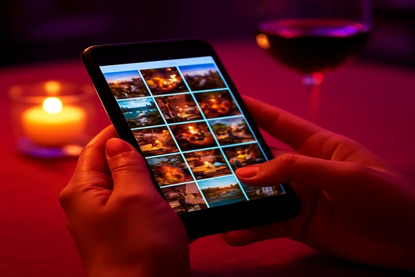 হাতে স্মার্টফোন থাকায় একজন ব্যক্তি ডিজিটাল প্ল্যাটফর্মটি সহজে ব্যবহার করছেন